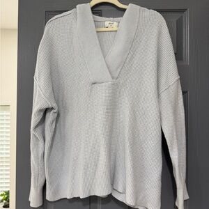 Aerie Light Blue V-Neck Sweater